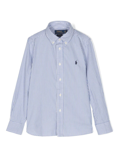 Shop Ralph Lauren Polo Pony Striped Shirt In Blue