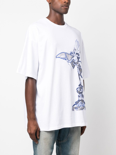 Shop Martine Rose Eros-print Cotton T-shirt In White