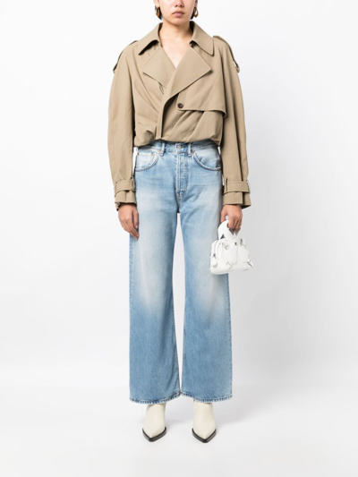 Jnby Cropped Tailored Jacket In Brown
