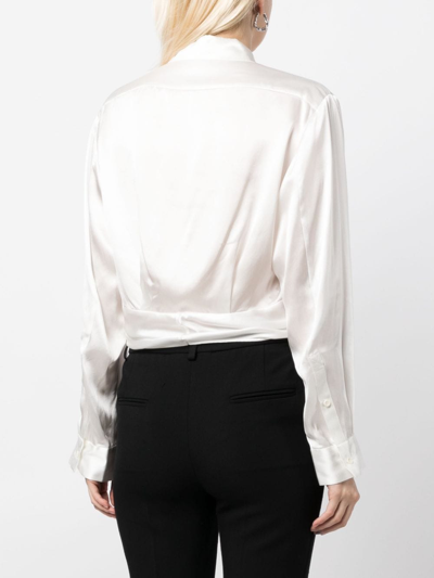 Jnby Graphic-print Silk Shirt In White