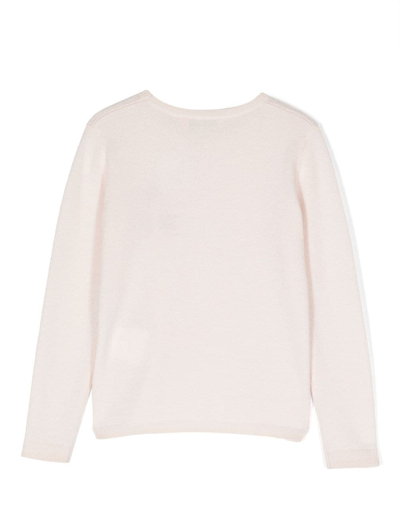 Shop Bonpoint Pullover Rosa In Cashmere Bambina