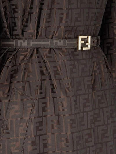 Shop Fendi Trench In Brown