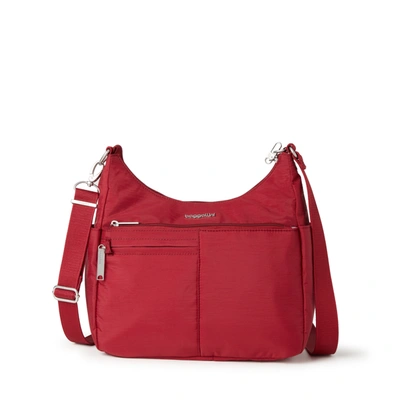 Shop Baggallini Women's Securtex Anti-theft Free Time Crossbody Bag In Red