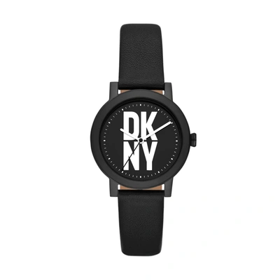 Shop Dkny Soho D Women's Three-hand, Black-tone Stainless Steel Watch