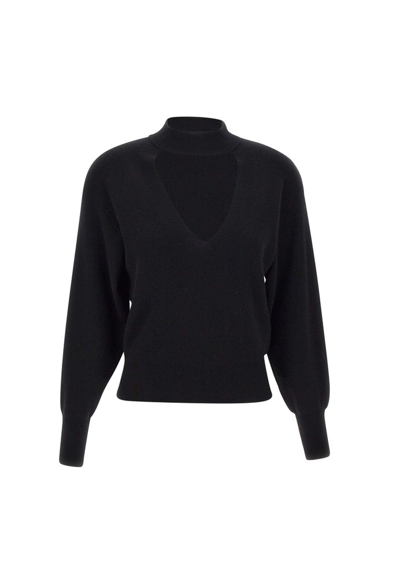 Shop Iro Zoela Mock Neck Sweater In Black