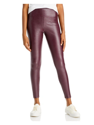 Shop Aqua Womens Faux Leather High Waist Leggings In Pink
