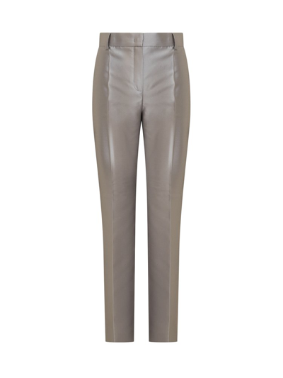 Shop Alberta Ferretti High Waist Tailored Pants In Grey