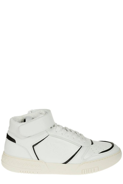 Shop Missoni Logo Detailed High Top Sneakers In White
