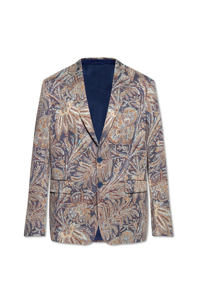 Shop Etro Patterned Single Breasted Tailored Blazer In Multi