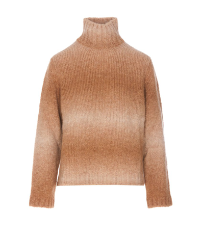 Shop Woolrich Gradient Turtleneck Sweater In Brown
