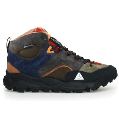 Shop Flower Mountain Back Country Mid Waterproof Trainers In Grey