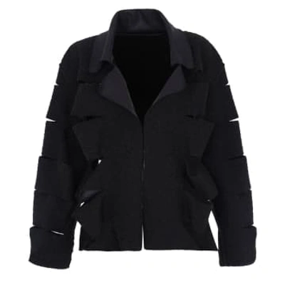 Shop Kozan Gemini Black Jacket With Cuts