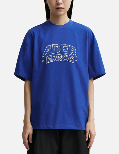Shop Ader Error Logo Applique T-shirt In Blue
