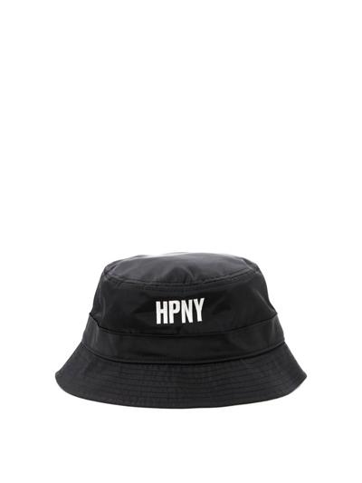 Shop Heron Preston Logo Embroidery Bucket Hat In Black