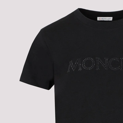 Shop Moncler Cotton T-shirt Tshirt In Black