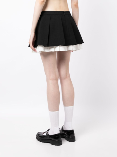 Shop Shushu-tong Fully-pleated Low-rise Skirt In Black