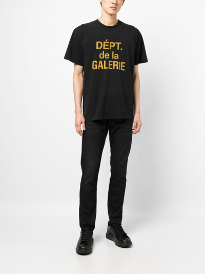Shop Gallery Dept. Logo-print Cotton T-shirt In Black