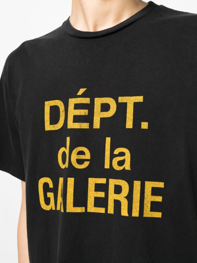 Shop Gallery Dept. Logo-print Cotton T-shirt In Black