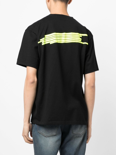 Shop Undercover Geometric-print Cotton T-shirt In Black