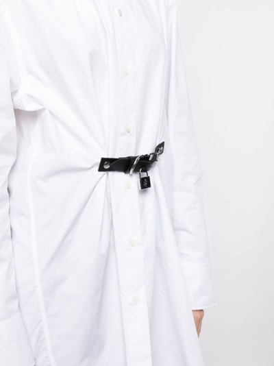 BUCKLED-STRAP POPLIN SHIRT