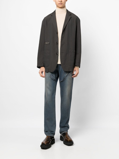 Undercover Logo-patch Cashmere Jumper In Brown