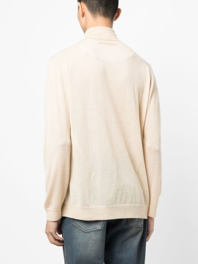 Undercover Logo-patch Cashmere Jumper In Brown
