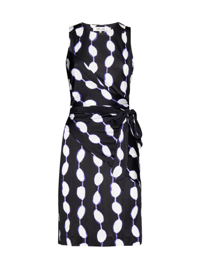 Shop Diane Von Furstenberg Polka Dot Printed Emina Dress In Multi