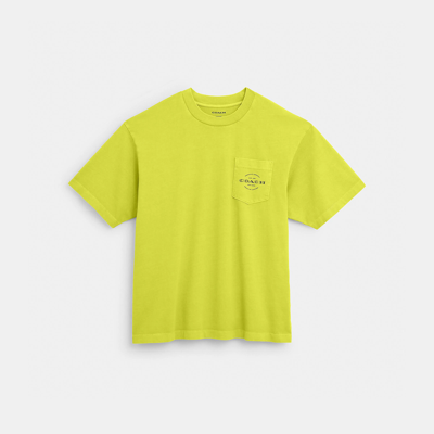 Shop Coach Outlet Pocket T-shirt In Yellow