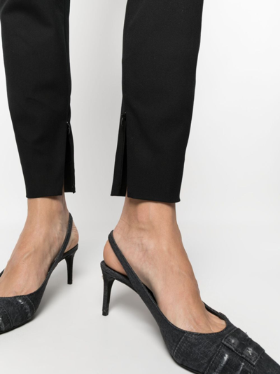 Dolce & Gabbana High-waist Slim-cut Trousers In Schwarz