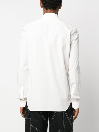 Shop Rick Owens Concealed-fastening V-neck Shirt In Weiss