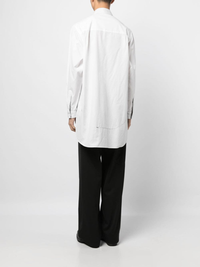 Yohji Yamamoto Reversible Cotton Shirt In Weiss