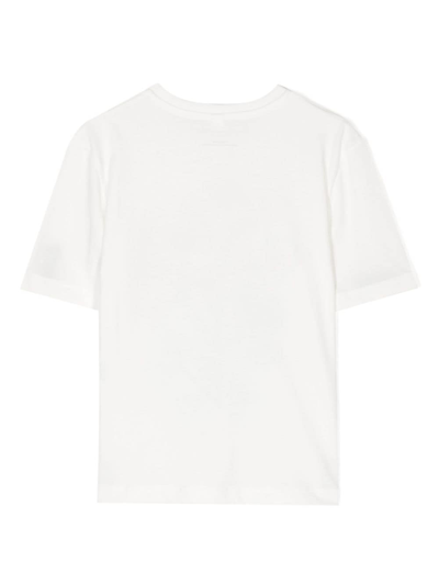 Shop Stella Mccartney Floral-print Cotton T-shirt In Weiss