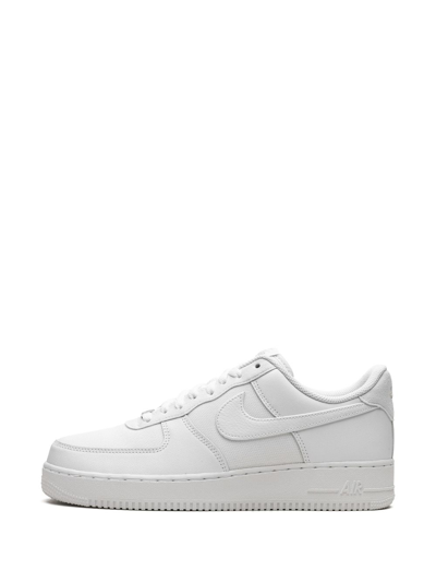 Shop Nike Air Force 1 Low "white/silver" Sneakers In Weiss