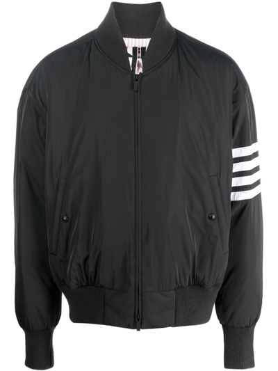 Shop Thom Browne 4-bar Stripe Bomber Jacket In Schwarz