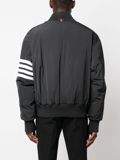 Shop Thom Browne 4-bar Stripe Bomber Jacket In Schwarz