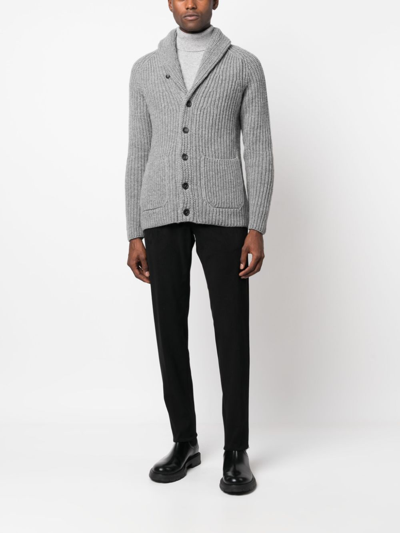 Zegna Slim-cut Stretch-cotton Chino Trousers In Schwarz