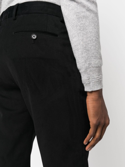 Zegna Slim-cut Stretch-cotton Chino Trousers In Schwarz