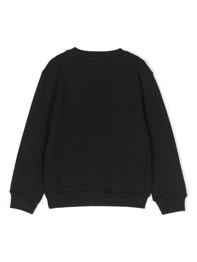 Balmain Logo-print Long-sleeved Jumper In Schwarz