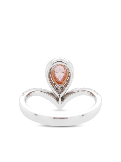 Hyt Jewelry 18kt Weissgoldring Mit Diamanten In Silver