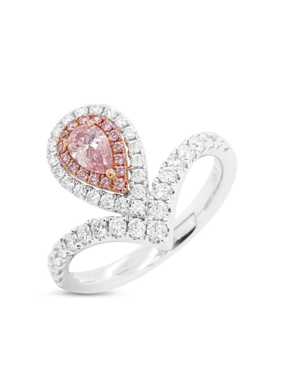 Hyt Jewelry 18kt Weissgoldring Mit Diamanten In Silver