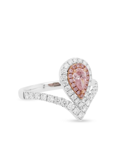Hyt Jewelry 18kt Weissgoldring Mit Diamanten In Silver