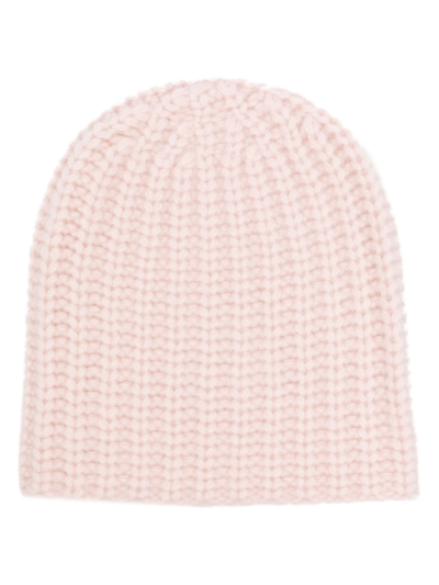 Shop Liska Chunky-knit Cashmere Beanie In Pink