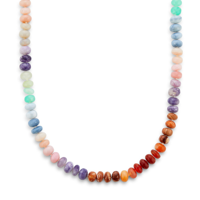 Sheryl Lowe Rainbow Gemstone Necklace In Rainbow