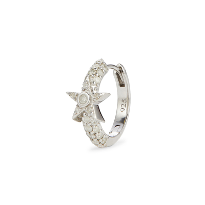 Shop Sheryl Lowe Pavé Diamond Huggies With Star Earring