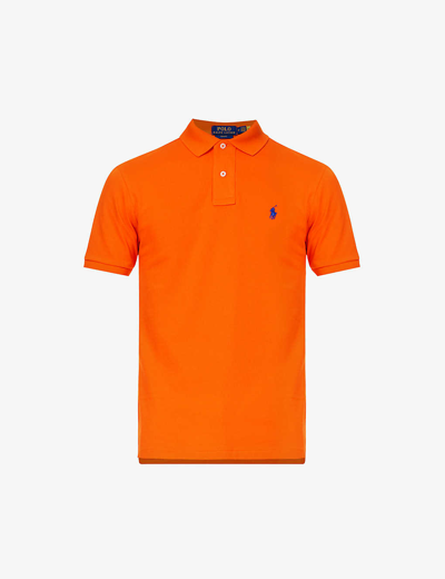 Polo Ralph Lauren Orange Piquet Polo Shirt In Sailing Orange