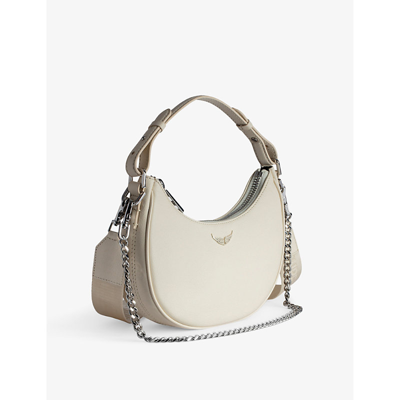 Shop Zadig & Voltaire Zadig&voltaire Womens Flash Moonrock Grained-leather Shoulder Bag