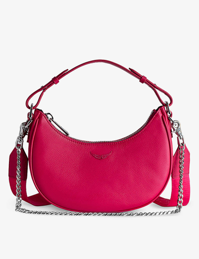 Shop Zadig & Voltaire Zadig&voltaire Womens Podium Moonrock Grained-leather Shoulder Bag 1 Size