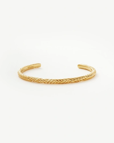 Shop Missoma Wavy Ridge Gemelli Cuff Bracelet 18ct Gold Plated