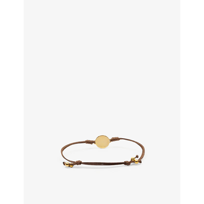 La Maison Couture Womens Brown X Niin Gaia Wax Cord And Rose Gold-plated Brass Bracelet In Brown