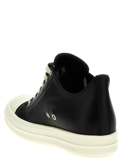 Shop Rick Owens 'low Sneaks' Sneakers In White/black